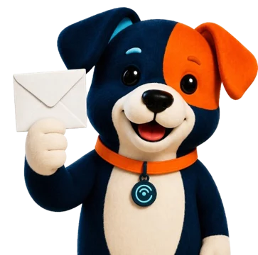 Perro med brev